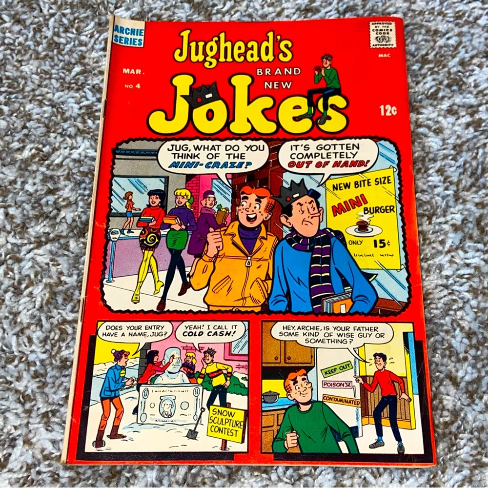 VINTAGE 1968 ARCHIE JUGHEAD’S JOKES Silver Age Early Issue Comic #4